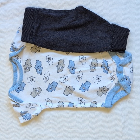 george baby bear bodysuit & joggers matching outfit set 0-3 months baby boy - Picture 1 of 8